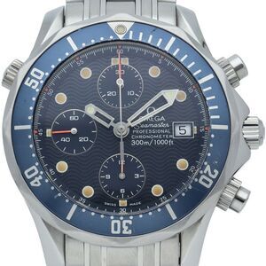 Omega Seamaster 300M Chronograph 41.5mm 2599.80 SS Men's Watch Blue